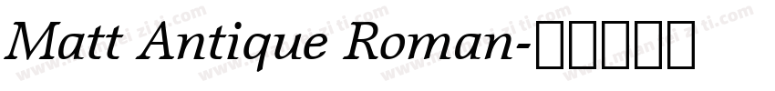 Matt Antique Roman字体转换